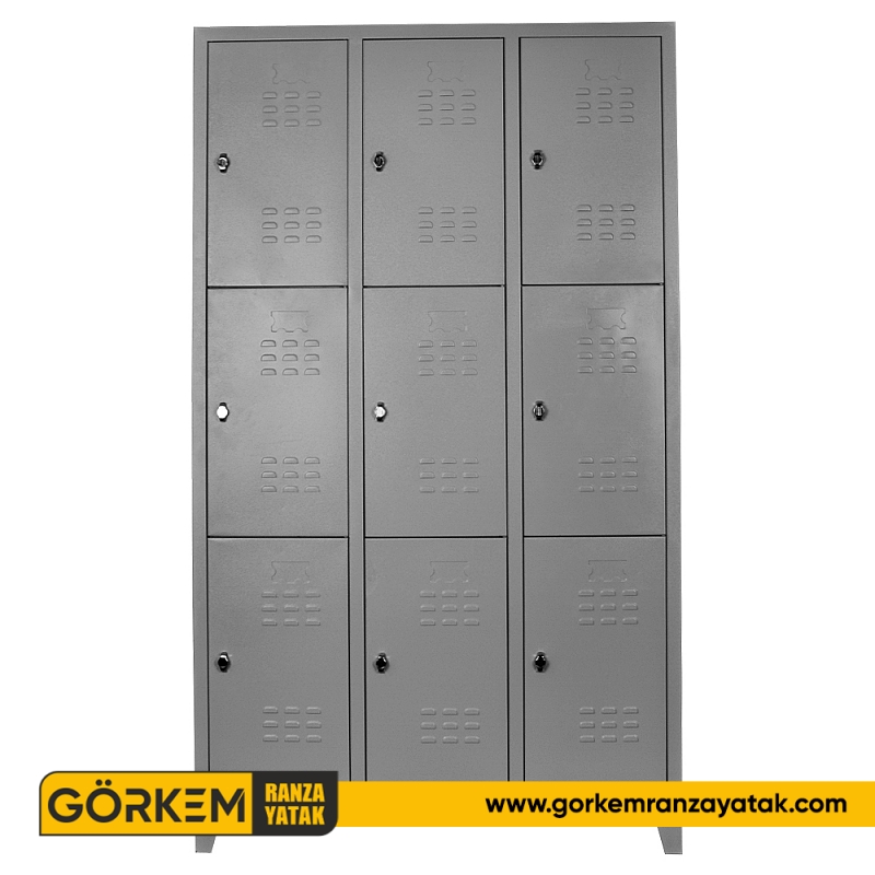 EKONOMİK DOKUZ KAPILI SOYUNMA DOLABI